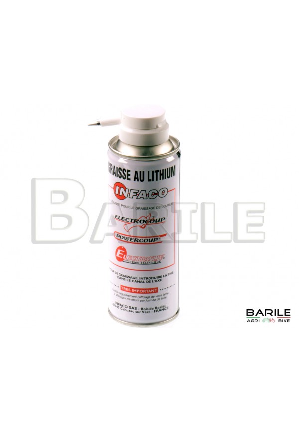 Grasso Spray Litio Lubrificante Lama Forbice Elettrica / Batteria INFACO  500 ml